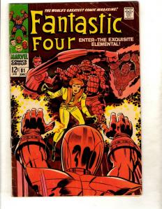 Fantastic Four # 81 VG Marvel Comic Book Dr. Doom Human Torch Thing Hulk FM3