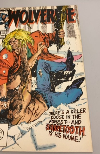 Wolverine #10 (1989)vs sabertooth 1 st battle