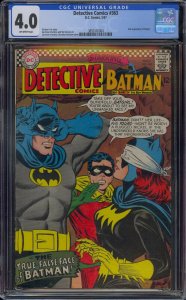 DETECTIVE COMICS #363 CGC 4.0 BATMAN 2ND BATGIRL