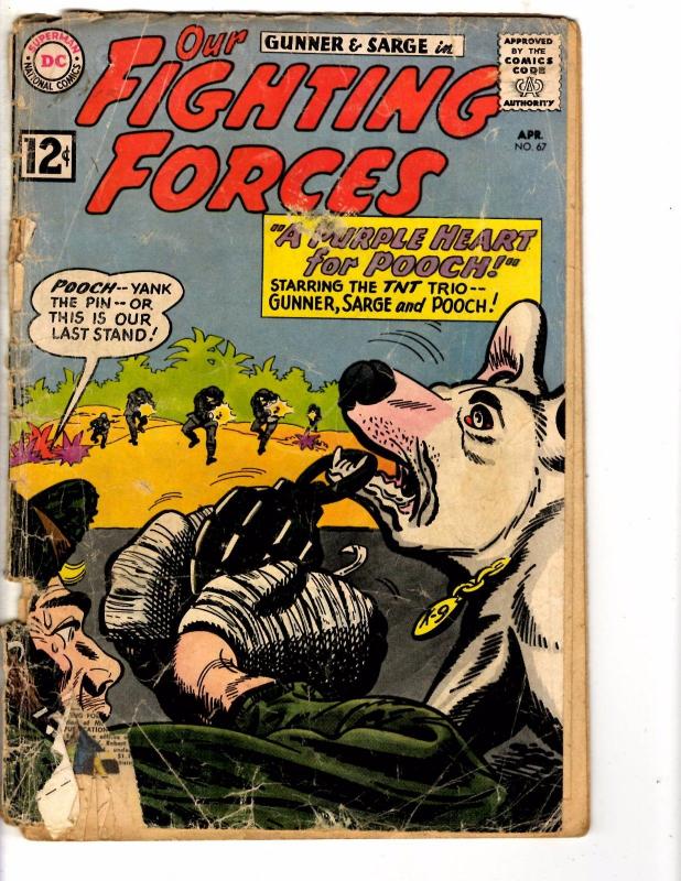 Our Fighting Forces # 67 GD DC Comic Book Gunner & Sarge Silver Age J207