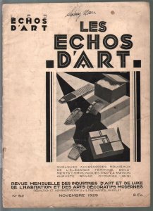 Les Echos D'Art #52 11/1929-French industrial art-Art Deco-photos-VG