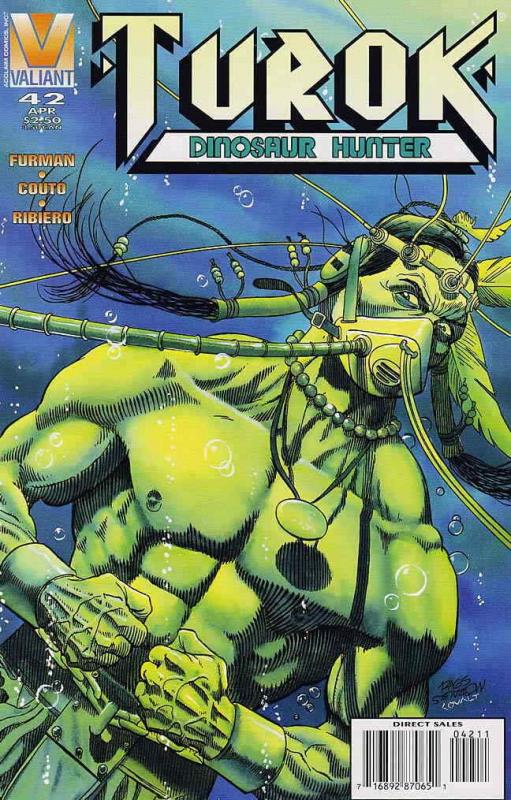 Turok, Dinosaur Hunter #42 VF/NM; Valiant | save on shipping - details inside