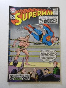 Superman #155 (1962) VG Condition moisture stains, tracing fc