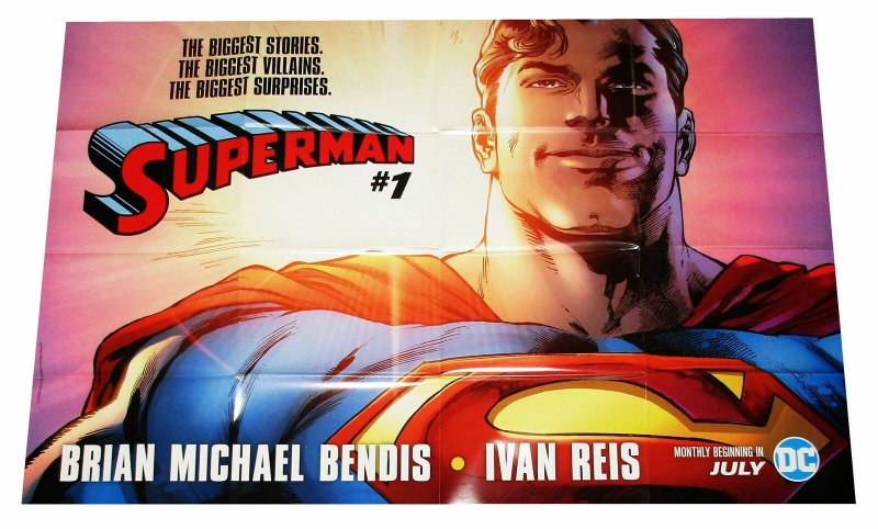 Superman #1 Brian Michael Bendis Folded Promo Poster (36 x 24) - New!