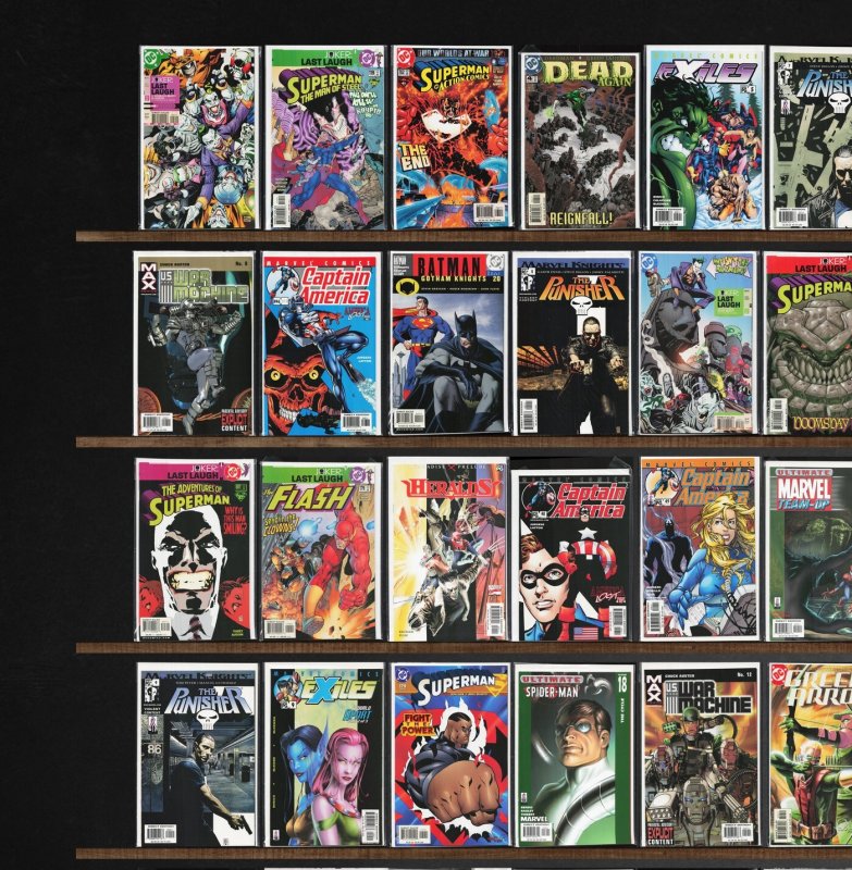 Huge Lot 150+ Comics with U.S. War Machine, Exiles, Ultimate Spider-Man & More!