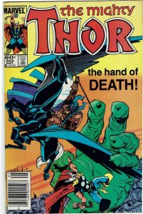 Thor #343 (1966 v1) Walt Simonson  Death Fafnir Newsstand NM