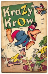Krazy Krow #3 1945-FUNNY ANIMAL-Final issue VG/F