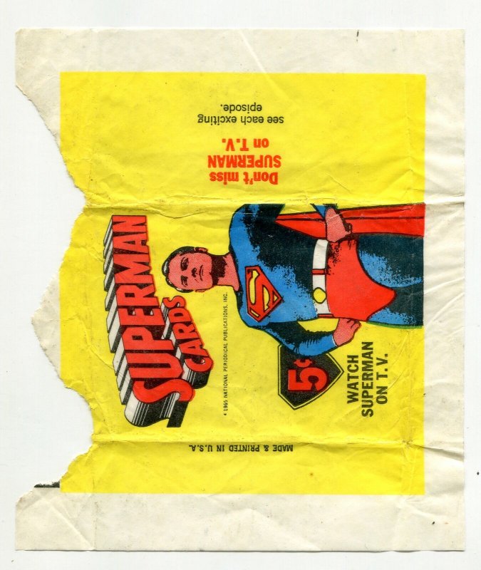 Superman Gum Wrapper 1965- 5 cent - Rare collectors item