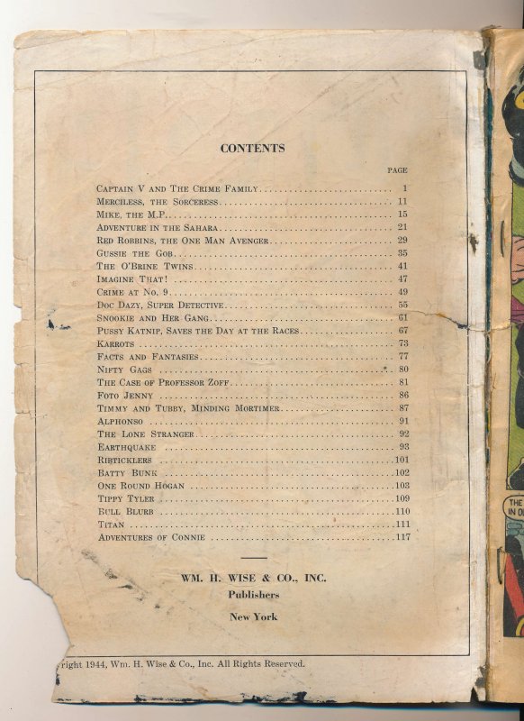 All Top (1944 William H. Wise) #1 GD Very Hard to Find