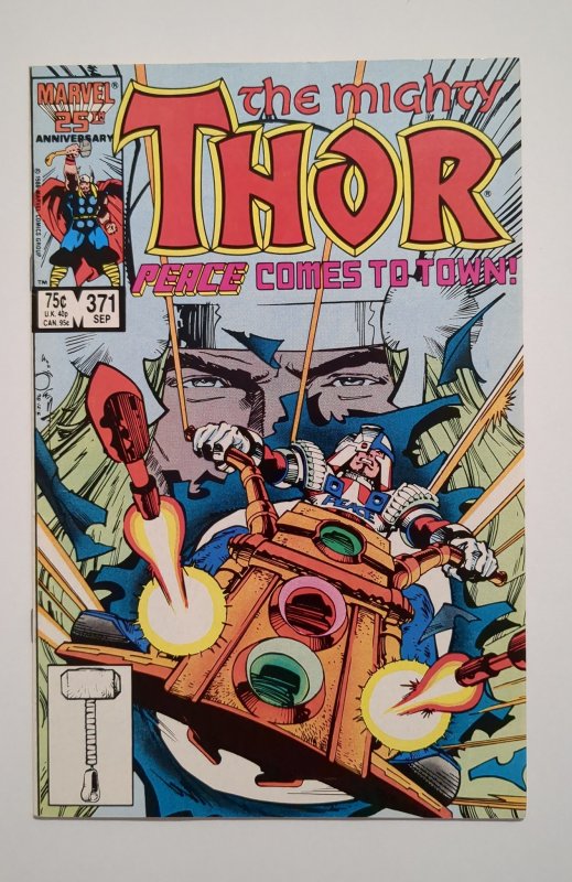 Thor #371 Direct Edition (1986) VF+ 8.5 1st appearance Justice Peace