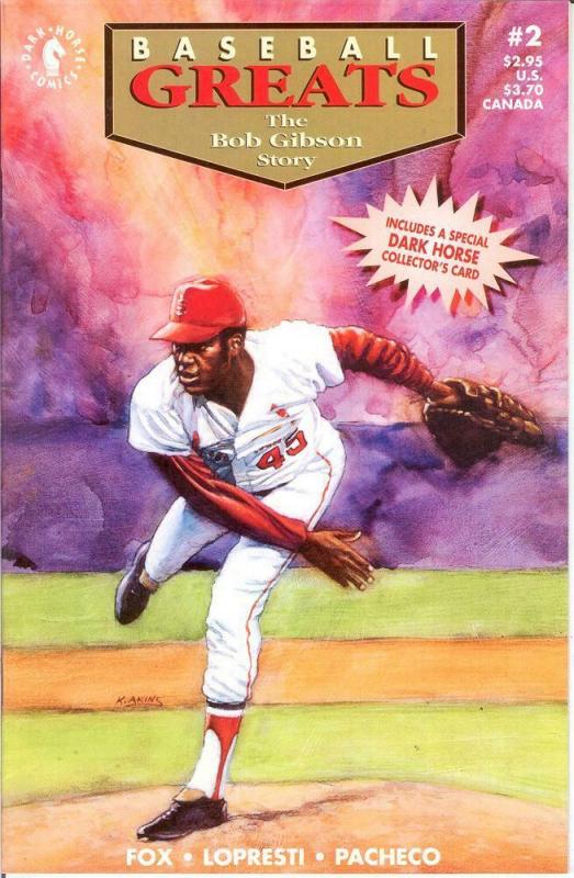 BASEBALL GREATS (1992 DH) 2 (2.95 CVR) VF-NM Bob Gibson COMICS BOOK