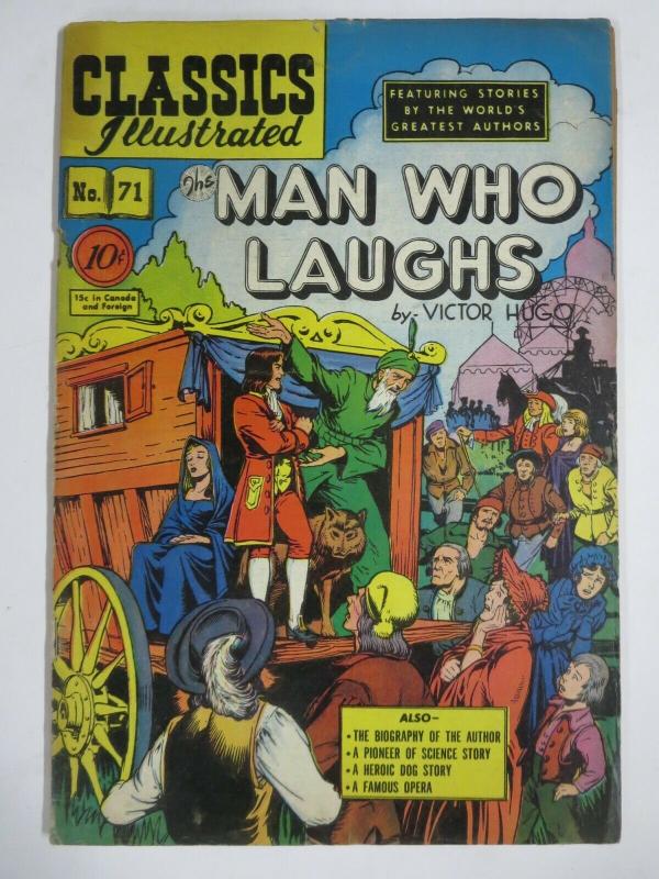 CLASSIC ILLUSTRATED #71 (G) THE MAN WHO LAUGHS (1ST Edition, HRO=71) May 1950