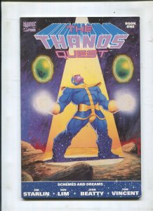 THE THANOS QUEST GRAPHIC NOVEL TPB - 1ST PRINT! - (9.2) 1990