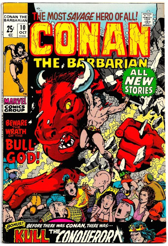 CONAN THE BARBARIAN #10 (Oct1971) 8.0 VF Roy Thomas & Barry Windsor-Smith!