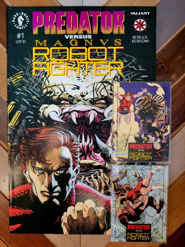 Predator v Magnus Robot Fighter #1-2 Complete, Trading Cards Dark Horse 1992 9.0