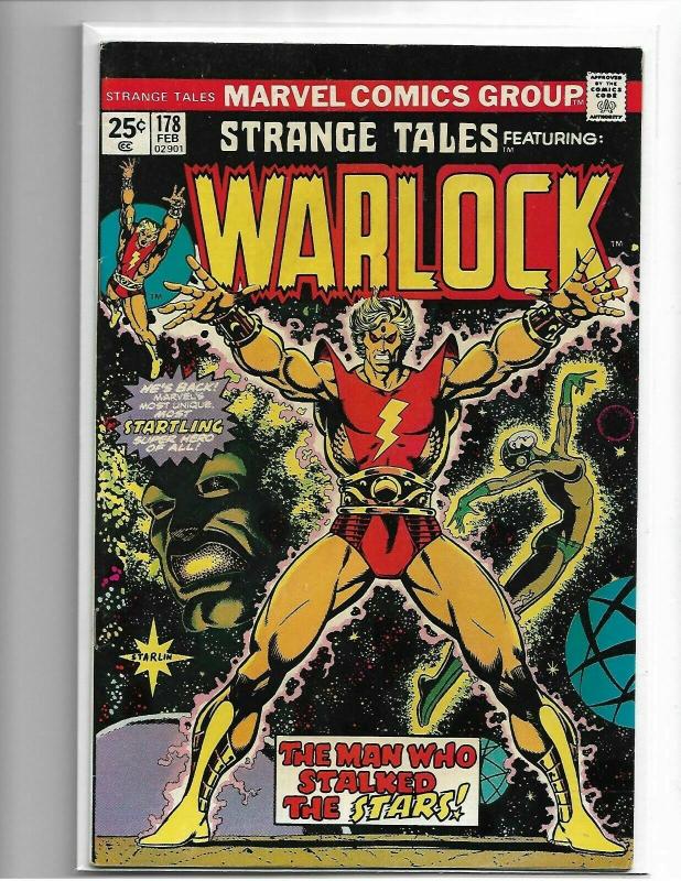 STRANGE TALES #178 FEATURING WARLOCK - VF To VF+ - BRONZE AGE KEY - MCU