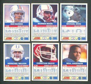 1989 Score Football Set (330) SGC MINT 9 Barry Sanders Rookie + Update Set (110)