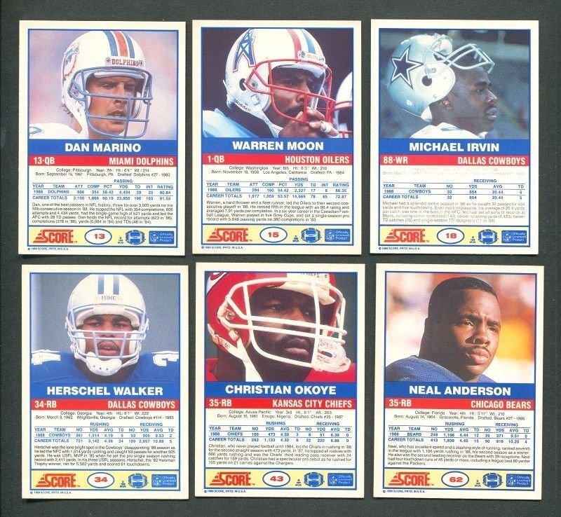 1989 Score Football Set (330) SGC MINT 9 Barry Sanders Rookie + Update Set (110)