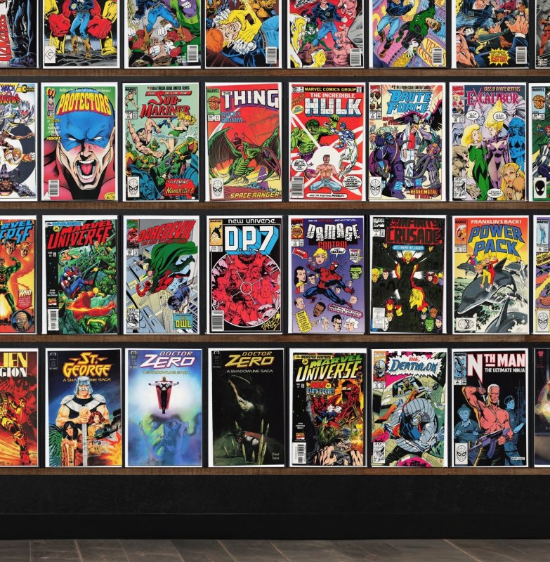 Huge Lot 150+ Comics with The Shadow, Guy Gardner, Marvel Universe & More!