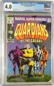 MARVEL SUPER HEROES 18 (1967) CGC 4.0 1ST APPEARANCE GUARDIANS OF THE GALAXY ...