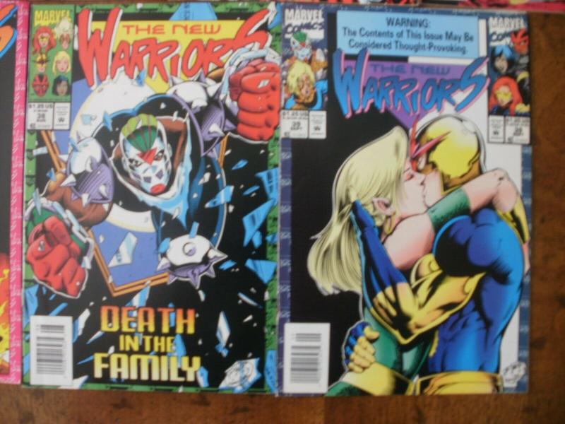 7 MARVEL Comic: THE NEW WARRIORS #9 10 21 26 37 38 39