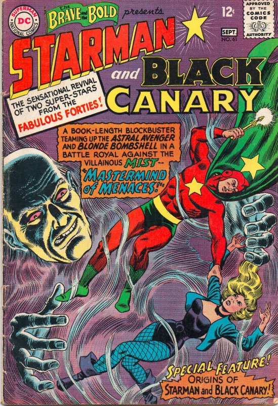 Brave And The Bold #61 - Origin Of Black Canary & Starman - 1965 (Grade 5.5)