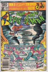 AMAZING SPIDER-MAN #222 NEWSSTAND (Nov 1981) FN- 5.5 white!