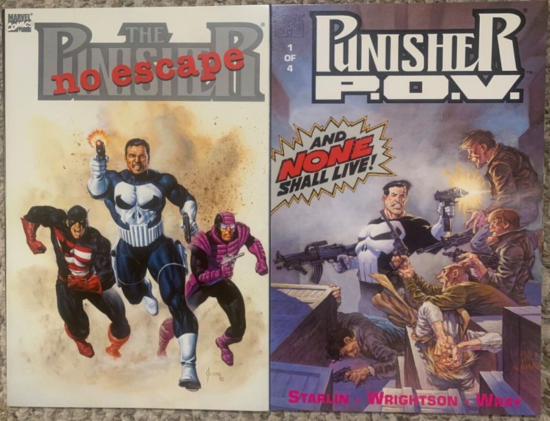 LOT OF 16 PUNISHER GRAPHIC NOVELS: BLOODLINES, G-FORCE, P.O.V., GHOSTS, MORE!