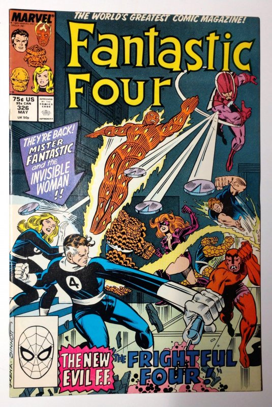 Fantastic Four #326 (FN/VF, 1989) The Thing returns to human form