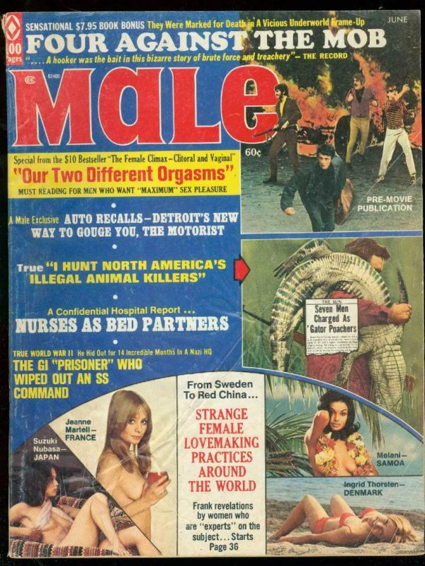 MALE JUNE 1973-GATOR POACHER-NAZI-MAFIA CRIME-HOT NURSE G/VG