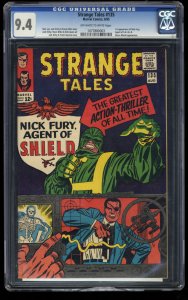 Strange Tales #135 CGC NM 9.4 Off White to White 1st Nick Fury! Shield!