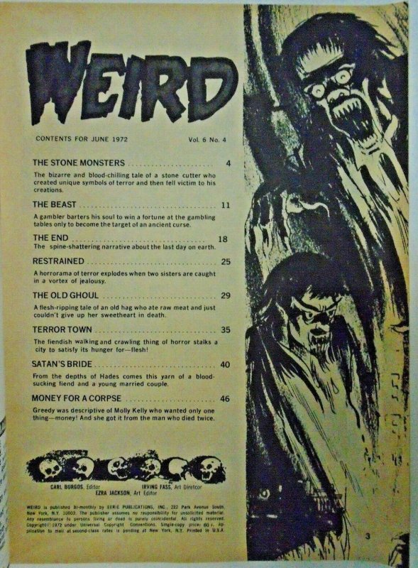 mm Weird (1971 Mag; Eerie) v6, #4vf/nm