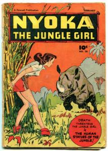 Nyoka The Jungle Girl #28 -RHINO COVER-Fawcett Golden Age VG