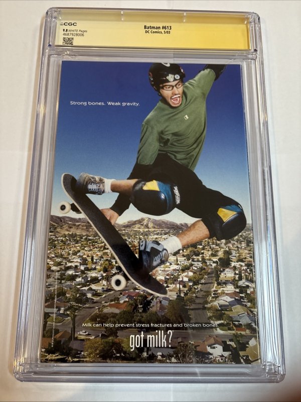 Batman# 613 (2003) (CGC 9.8 WP) Signed Jeph Loeb • Jim Lee • Scott Williams