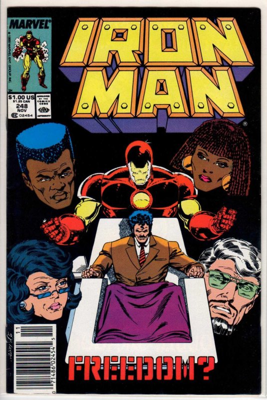 Iron Man #248 Newsstand Edition (1989) 5.5 FN-