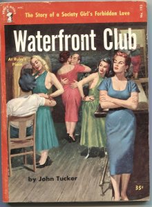 WATERFRONT CLUB-VENUS BOOKS #193-1956-SPICY HARDBOILED PULP THRILL