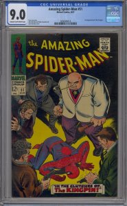 The Amazing Spider-Man #51 (1967) CGC Graded 9.0 - 2nd Kingpin!
