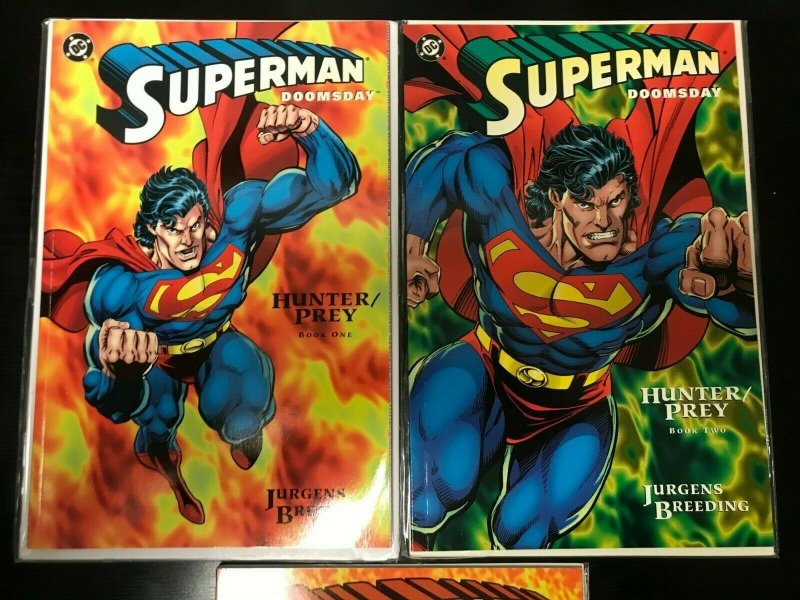SUPERMAN DOOMSDAY #1-3 3PC LOT (VF) HUNTER/PREY!! 1994