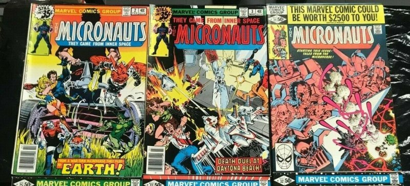 MICRONAUTS 6PC LOT (FN+) GOLDEN!! 1979-81