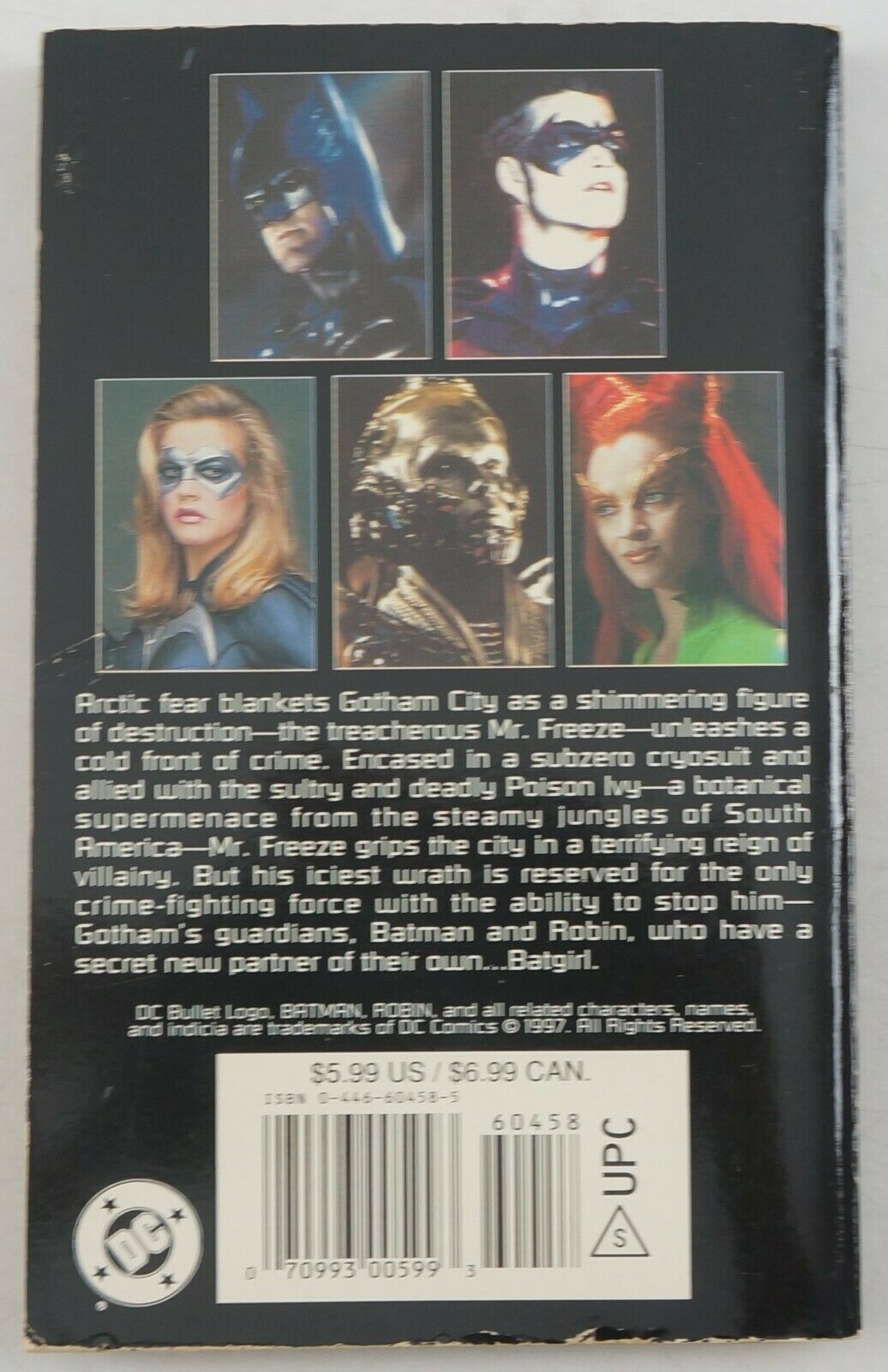 Batman & Robin Movie Novelization Michael Jan Friedman DC Warner