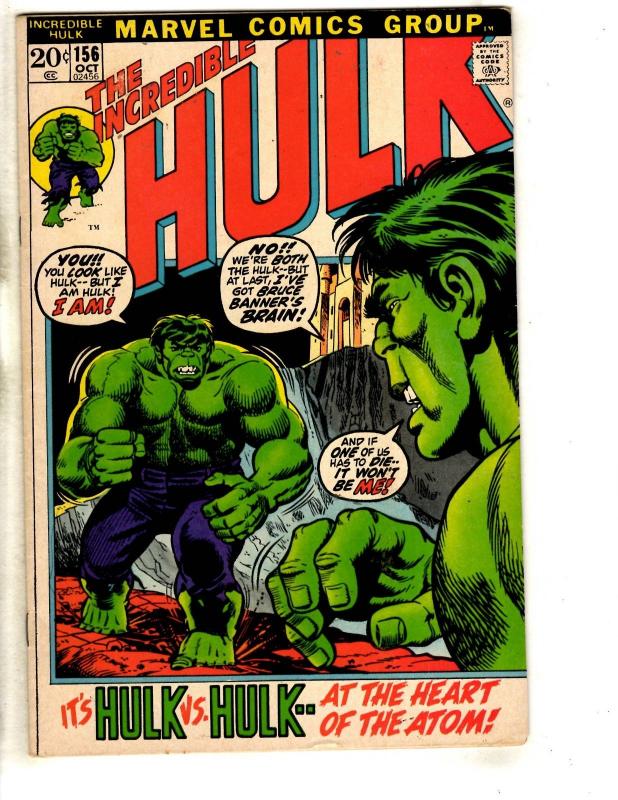 Incredible Hulk # 156 VF Marvel Comic Book Trimpe Avengers Thor Blitzkrieg TW64