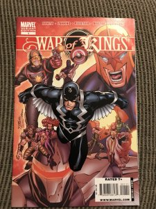 WAR OF KINGS #1 Variant : Marvel 2009 NM-; Wonder Woman ad on back, Inhumans