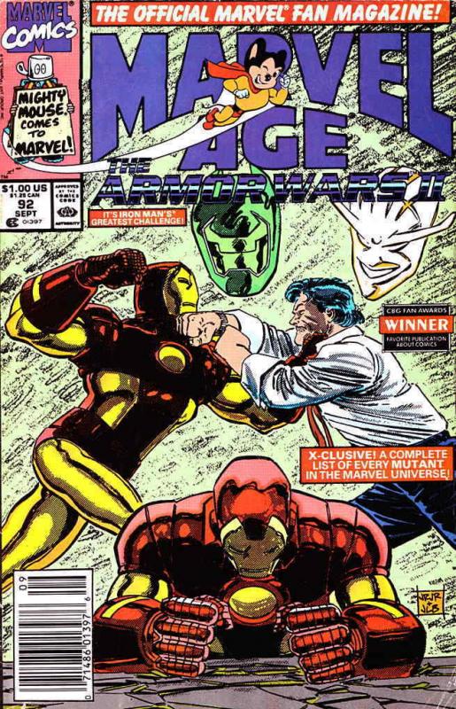 Marvel Age #92 (Newsstand) FN; Marvel | save on shipping - details inside