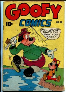 Goofy #20 1947-Nedor-Frank Frazetta-fishing cover-VG