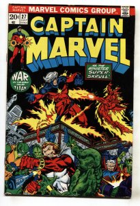 CAPTAIN MARVEL #27 comic book-1st EROS-1973-BRONZE FN+