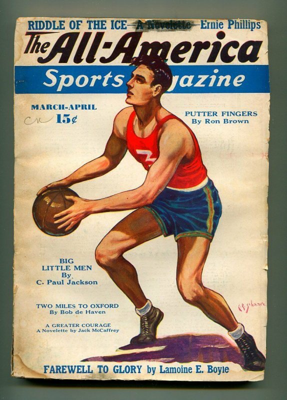 ALL AMERICAN SPORTS MARCH 1938-ALL AMERICAN PERIODICALS-G/VG