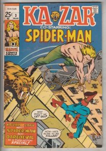 Ka-Zar Co-Starring Spider-Man #3 (Mar-71) VF+ High-Grade Ka-Zar, Spider-Man, ...