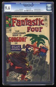 Fantastic Four #44 CGC NM+ 9.6 Off White 1st Appearance Gorgon!