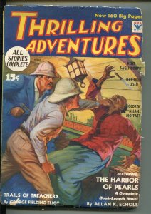 THRILLING ADVENTURES 06/1934-ORIENTAL VILLAIN-CANNIBALS-INDIANS-PULP-vg minus