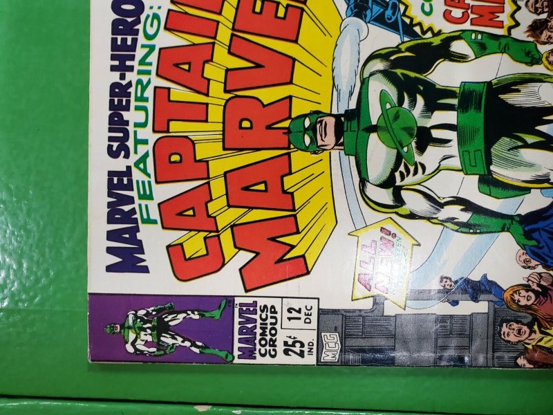 Marvel Super-Heroes #12 1st app. and origin Captain Marvel 1968 Marvel VG